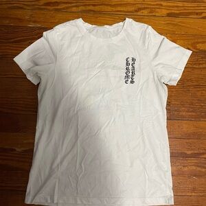 White Cotton T-Shirt with Graphic Design